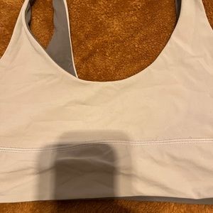lululemon grey and white reversible bra